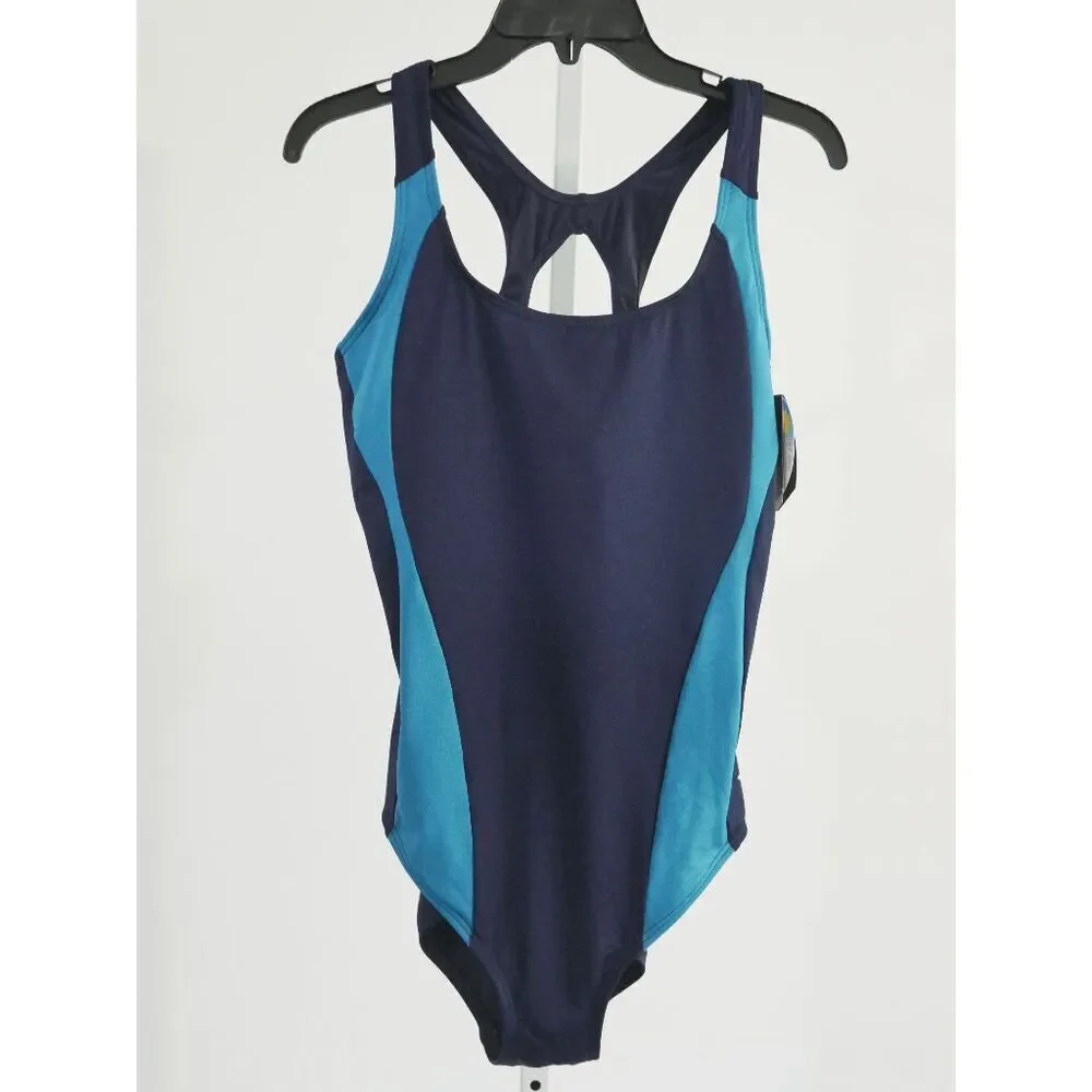 TYR Durafast Elite® Women's UPF50+ Chlorine Proof Swimsuit Blue Size 10